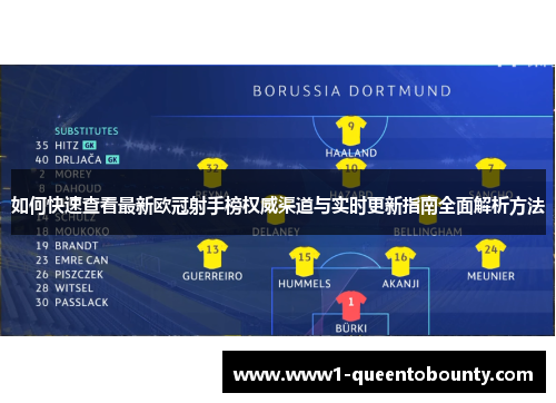 如何快速查看最新欧冠射手榜权威渠道与实时更新指南全面解析方法
